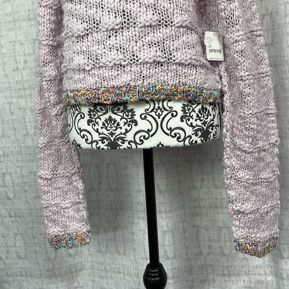 NWT Free People West Palm Sweater Purple Ethereal Combo Size Medium - Picture 4 of 9
